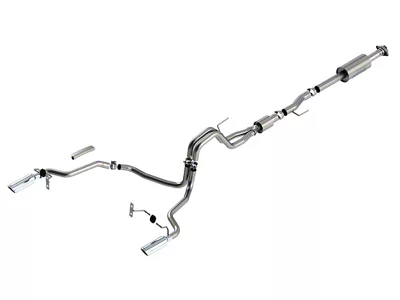 Borla S-Type Dual Exhaust System with Chrome Tips; Rear Exit (21-24 5.0L F-150, Excluding Tremor)