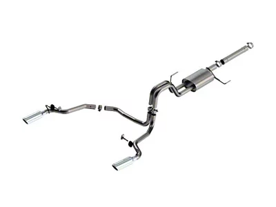 Borla S-Type Dual Exhaust System with Chrome Tips; Rear Exit (21-24 3.5L PowerBoost F-150)