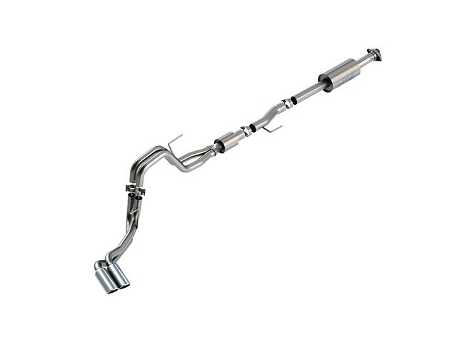 Borla S-Type Dual Exhaust System with Chrome Tips; Same Side Exit (21-24 5.0L F-150, Excluding Tremor)