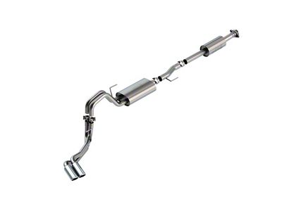 Borla S-Type Dual Exhaust System with Chrome Tips; Same Side Exit (21-25 3.3L F-150)