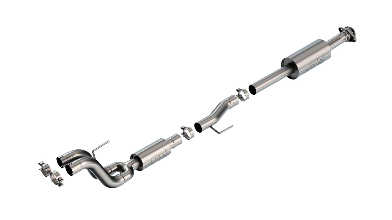 【typeservice】24fw Ribbed Tail Muffler Borla® 40842S S-Type Muffler, Round, 2.5 Inch Inlet/Outlet