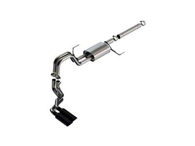 Borla S-Type Single Exhaust System with Black Chrome Tip; Side Exit (21-25 3.5L PowerBoost F-150)