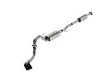 Borla Touring Dual Exhaust System with Black Chrome Tips; Same Side Exit (21-26 5.0L F-150 w/o Factory Dual Exhaust)
