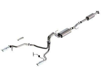 Borla Touring Dual Exhaust System with Chrome Tips; Rear Exit (21-25 5.0L F-150 w/o Factory Dual Exhaust)
