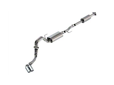 Borla Touring Dual Exhaust System with Chrome Tips; Same Side Exit (21-24 5.0L F-150, Excluding Tremor)