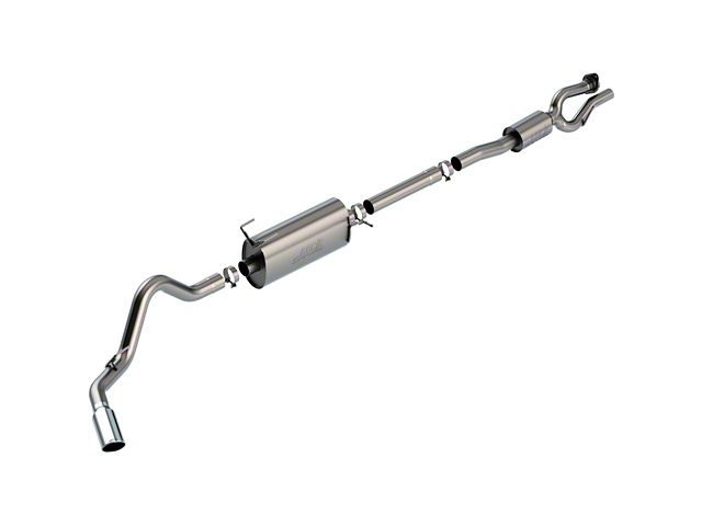 Borla S-Type Single Exhaust System with Chrome Tip; Side Exit (20-22 7.3L F-350 Super Duty SRW)