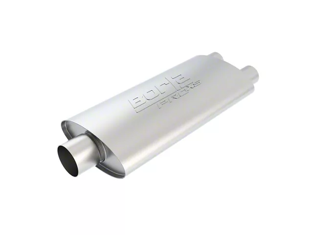 Borla Pro XS Center/Dual Oval Muffler; 2.50-Inch Inlet/2.50-Inch Outlet (Universal; Some Adaptation May Be Required)
