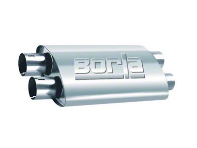 Borla Pro XS Dual/Dual Oval Muffler; 2.25-Inch Inlet/2.25-Inch Outlet (Universal; Some Adaptation May Be Required)