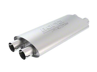 Borla Pro XS Dual/Dual Oval Muffler; 2.50-Inch Inlet/2.50-Inch Outlet (Universal; Some Adaptation May Be Required)