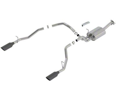 Borla ATAK Dual Exhaust System with Black Chrome Tips; Rear Exit (19-24 5.7L RAM 1500)