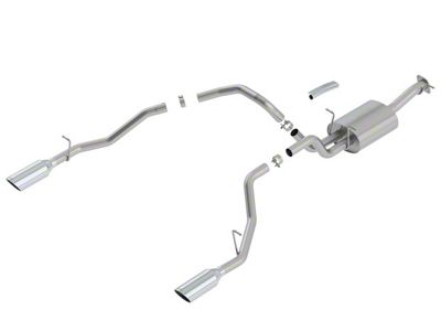 Borla S-Type Dual Exhaust System with Chrome Tips; Rear Exit (19-24 5.7L RAM 1500)