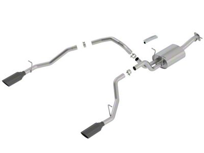 Borla Touring Dual Exhaust System with Black Chrome Tips; Rear Exit (19-24 5.7L RAM 1500)