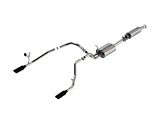 Borla S-Type Dual Exhaust System with Black Chrome Tips; Rear Exit (19-25 3.6L RAM 1500 w/ Factory Dual Exhaust)