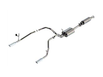 Borla S-Type Dual Exhaust System with Chrome Tips; Rear Exit (19-25 3.6L RAM 1500 w/ Factory Dual Exhaust)