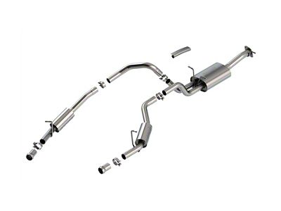 Borla S-Type Dual Exhaust System; Rear Exit (25-26 3.0L RAM 1500 w/o GT Package, Excluding Limited, Limited Longhorn, RHO & Tungsten)