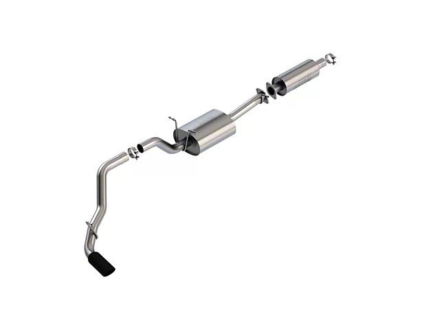 Borla S-Type Single Exhaust System with Black Chrome Tip; Side Exit (19-24 3.6L RAM 1500 w/ Factory Single Exhaust)