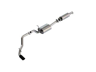 Borla S-Type Single Exhaust System with Black Chrome Tip; Side Exit (19-23 3.6L RAM 1500 w/ Factory Single Exhaust)