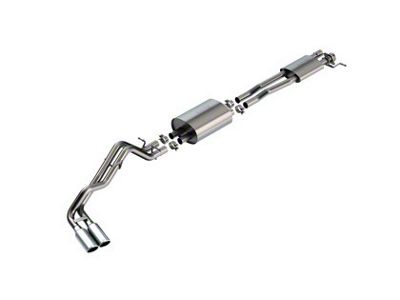 Borla S-Type Dual Exhaust System with Chrome Tips; Same Side Exit (24-26 2.7L EcoBoost Ranger)