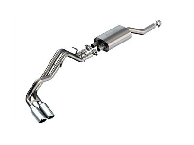 Borla S-Type Dual Exhaust System with Chrome Tips; Same Side Exit (24-25 2.3L EcoBoost Ranger)