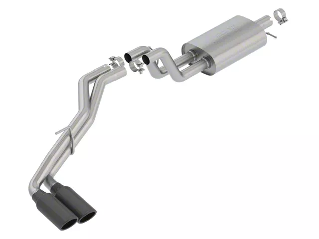 Borla S-Type Dual Exhaust System with Black Chrome Tips; Side Exit (19-23 Ranger)