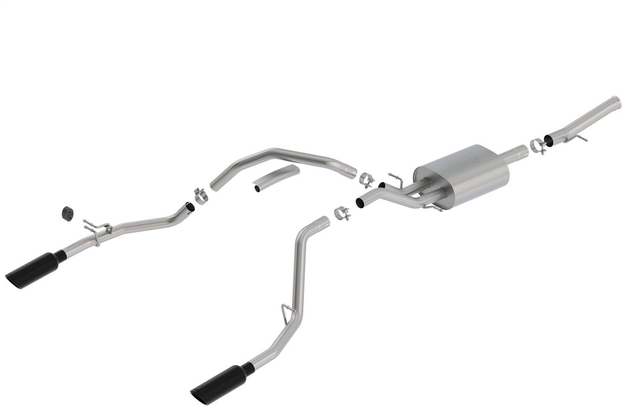 Borla Sierra ATAK Dual Exhaust System w/ Black Chrome Tips Rear Exit 140718BC (1418 5.3L