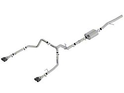 Borla ATAK Dual Exhaust System with Quad Black Chrome; Rear Exit (19-23 6.2L Sierra 1500 w/ Factory Dual Exhaust, Excluding AT4X)
