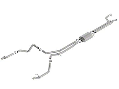 Borla S-Type True Dual Exhaust System; Rear Exit (19-24 6.2L Sierra 1500 w/ Factory Dual Exhaust, Excluding AT4X)