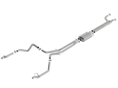 Borla S-Type True Dual Exhaust System; Rear Exit (19-23 6.2L Sierra 1500 w/ Factory Dual Exhaust, Excluding AT4X)