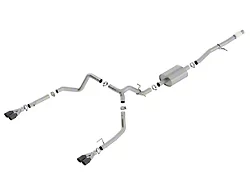 Borla S-Type Dual Exhaust System with Black Chrome Tips; Rear Exit (19-24 5.3L Sierra 1500 w/ Factory Dual Exhaust)