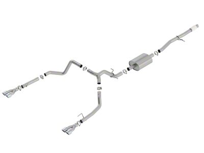 Borla S-Type Dual Exhaust System with Chrome Tips; Rear Exit (19-24 5.3L Sierra 1500 w/ Factory Dual Exhaust)
