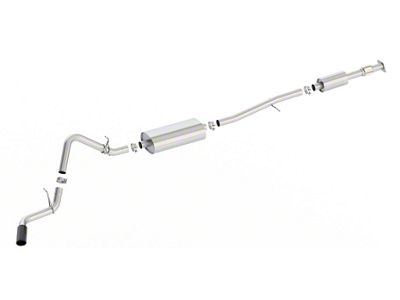 Borla S-Type Single Exhaust System with Black Chrome Tip; Side Exit (19-24 2.7L Sierra 1500)