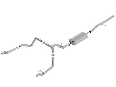 Borla Touring Dual Exhaust System; Rear Exit (19-25 5.3L Sierra 1500 w/ Factory Dual Exhaust)