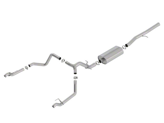 Borla Touring Dual Exhaust System; Rear Exit (19-24 6.2L Sierra 1500 w/ Factory Dual Exhaust, Excluding AT4X)