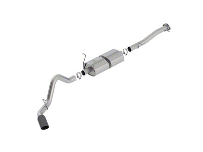 Borla S-Type Single Exhaust System with Black Chrome Tip; Side Exit (15-19 6.0L Sierra 2500 HD)