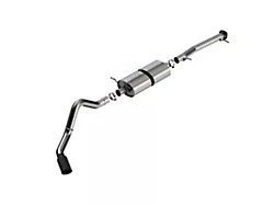 Borla S-Type Single Exhaust System with Black Chrome Tip; Side Exit (20-23 6.6L Gas Sierra 2500 HD)