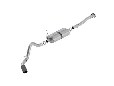 Borla S-Type Single Exhaust System with Black Chrome Tip; Side Exit (15-19 6.0L Sierra 3500 HD SRW)