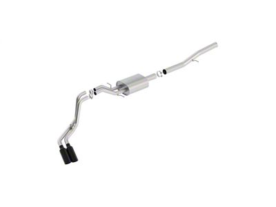 Borla ATAK Dual Exhaust System with Black Chrome Tips; Same Side Exit (14-18 6.2L Silverado 1500)