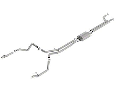 Borla S-Type True Dual Exhaust System; Rear Exit (19-24 6.2L Silverado 1500 w/ Factory Dual Exhaust, Excluding ZR2)