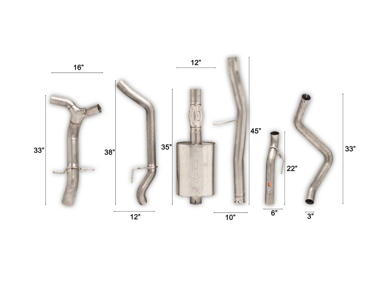 Borla Silverado 1500 ATAK Dual Exhaust System with Turn Down Pipes