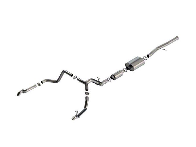Borla S-Type Dual Exhaust System with Turn Down Pipes; Rear Exit (22-24 Silverado 1500 ZR2)