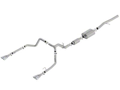 Borla S-Type Dual Exhaust System with Quad Chrome Tips; Rear Exit (19-23 6.2L Silverado 1500 w/ Factory Dual Exhaust, Excluding ZR2)