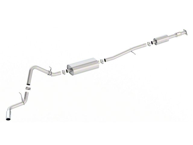 Borla S-Type Single Exhaust System with Chrome Tip; Side Exit (19-24 2.7L Silverado 1500)