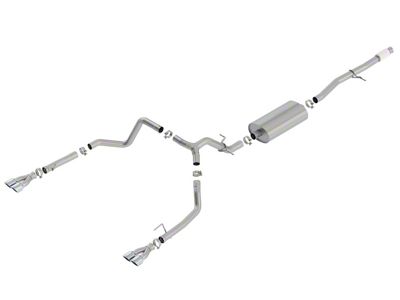 Borla Touring Dual Exhaust System with Chrome Tips; Rear Exit (19-25 5.3L Silverado 1500 w/ Factory Dual Exhaust)