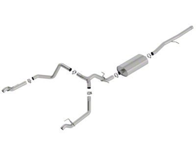 Borla Touring Dual Exhaust System; Rear Exit (19-24 5.3L Silverado 1500 w/ Factory Dual Exhaust)