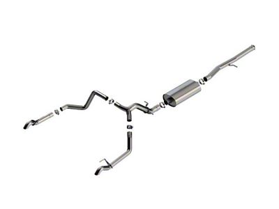 Borla Touring Dual Exhaust System with Turn Down Pipes; Rear Exit (22-24 Silverado 1500 ZR2)