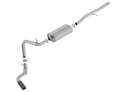 Borla Touring Single Exhaust System with Black Chrome Tip; Side Exit (19-25 5.3L Silverado 1500)