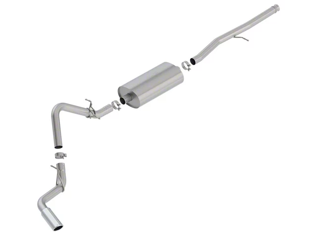 Borla Touring Single Exhaust System with Chrome Tip; Side Exit (19-24 5.3L Silverado 1500)