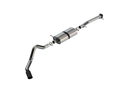Borla S-Type Single Exhaust System with Black Chrome Tip; Side Exit (20-24 6.6L Gas Silverado 2500 HD)