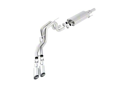 Borla S-Type Dual Exhaust System with Polished Tips; Same Side Exit (11-12 F-150 Harley Davidson)