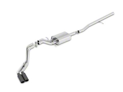 Borla S-Type Dual Exhaust System with Black Chrome Tips; Same Side Exit (14-18 5.3L Silverado 1500)